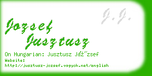 jozsef jusztusz business card